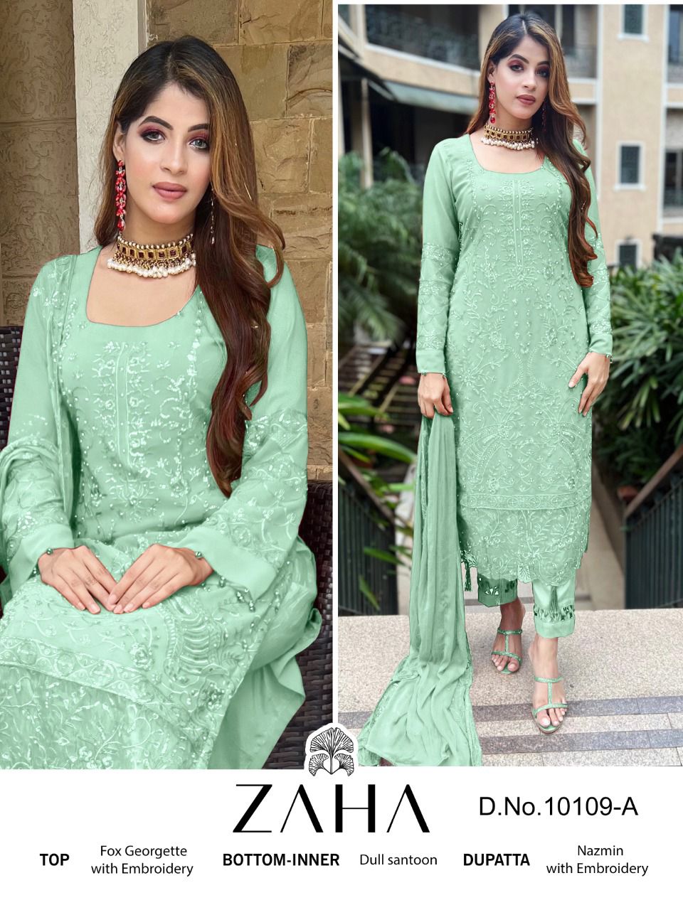 Zaha Saadia Vol 1 Wholesale Georgette Pakistani Suit